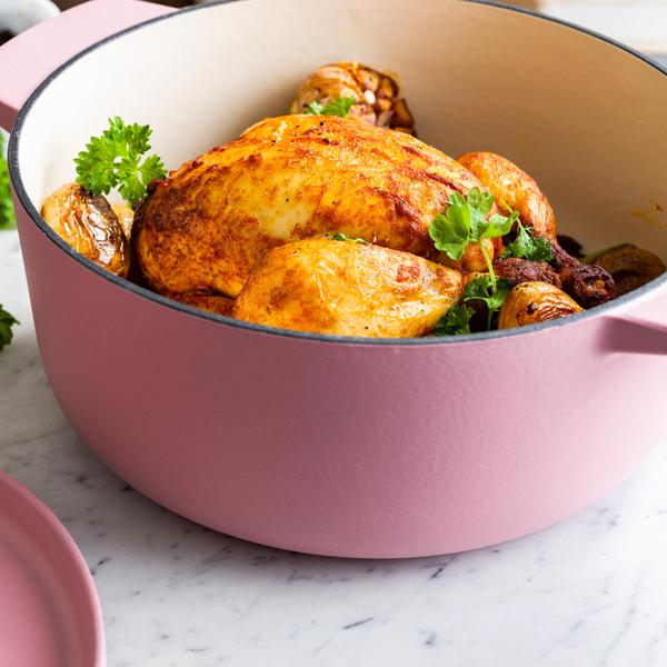 Dried Rose Covered Round Casserole 26cm/5.2L