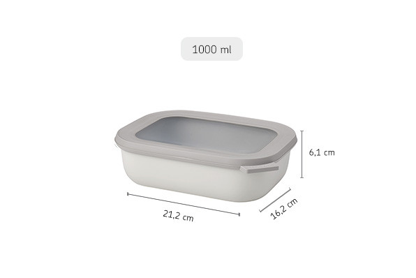 Cirqula Rectangle 1000ml Nordic White