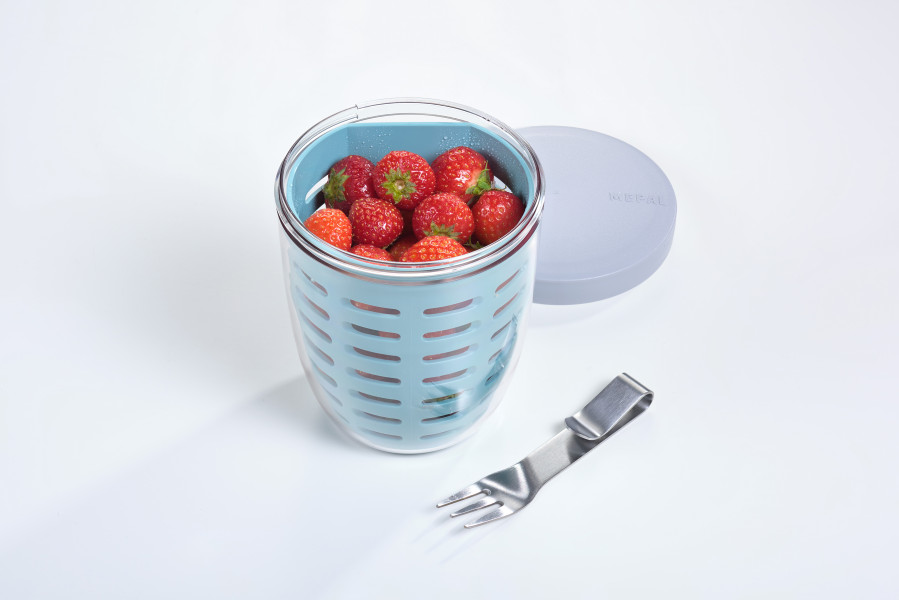 Fruit & Veggie Ellipse Vivid Blue