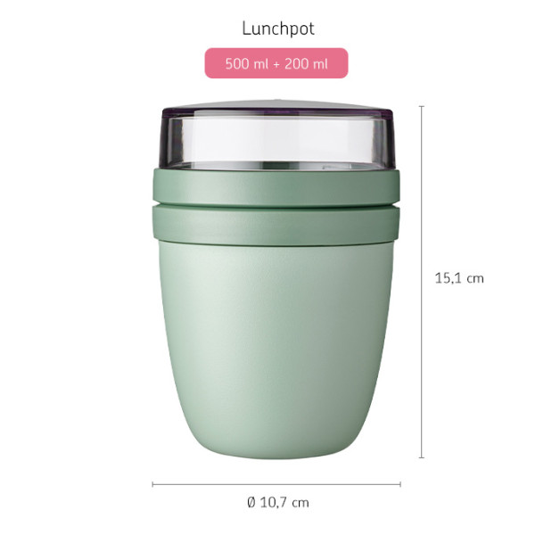 Lunch Pot Ellipse Nordic Sage