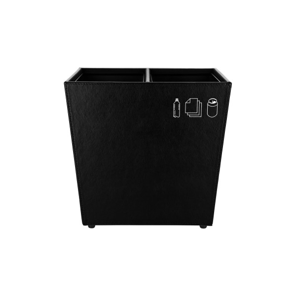 Recycle Waste Bin Black 2pc 3.8L
