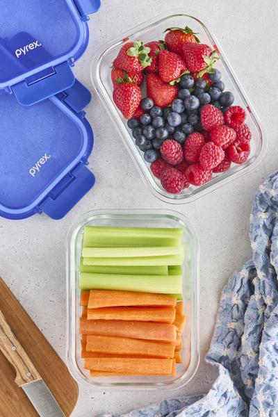 Lock N Store Rectangle Container with Blue Lid  640ml