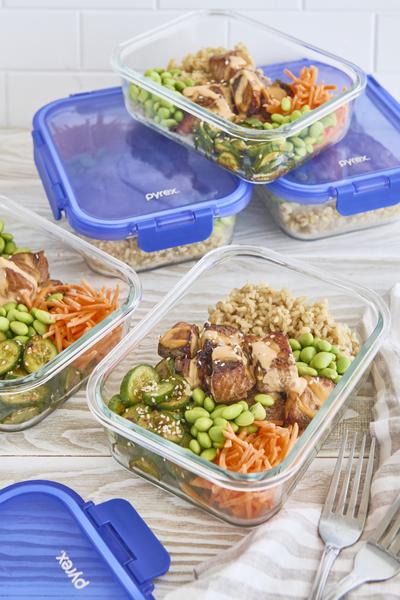 Lock N Store Rectangle Container with Blue Lid  1.05L