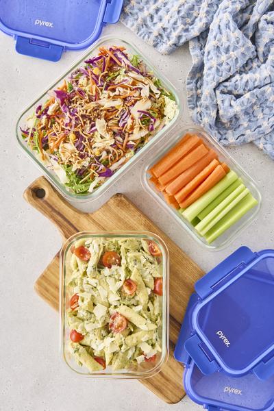 Lock N Store Rectangle Container with Blue Lid  1.05L