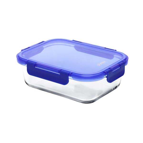 Lock N Store Rectangle Container with Blue Lid  1.05L