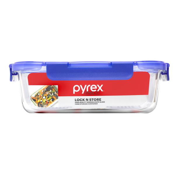 Lock N Store Rectangle Container with Blue Lid  1.52L