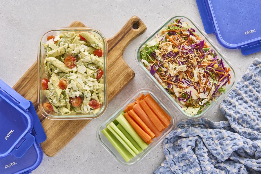 Lock N Store Rectangle Container with Blue Lid  1.52L