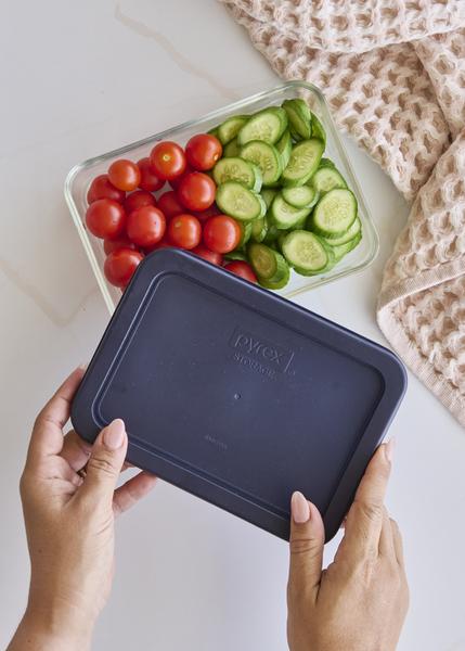 Simply Store 3 Cup Rectangle Blue Lid