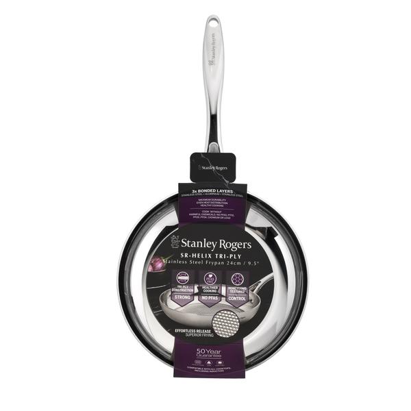 Helix Tri-Ply Stainless Steel Frypan 24cm