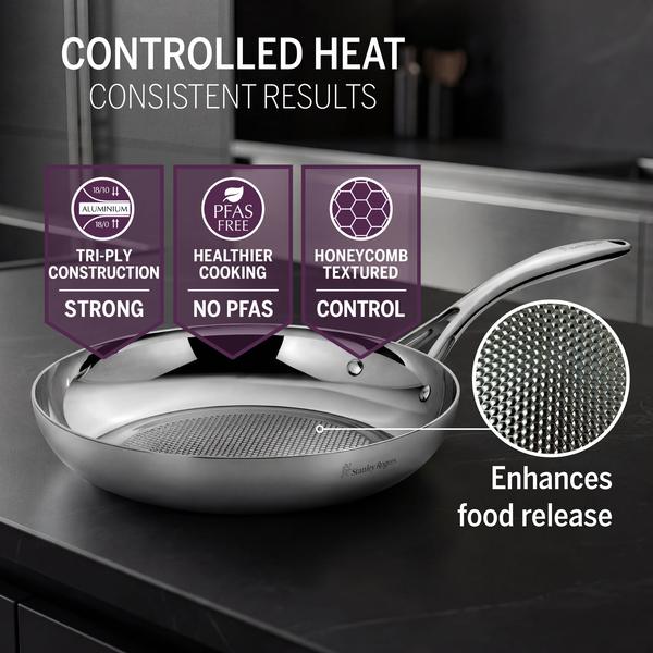 Helix Tri-Ply Stainless Steel Frypan 24cm