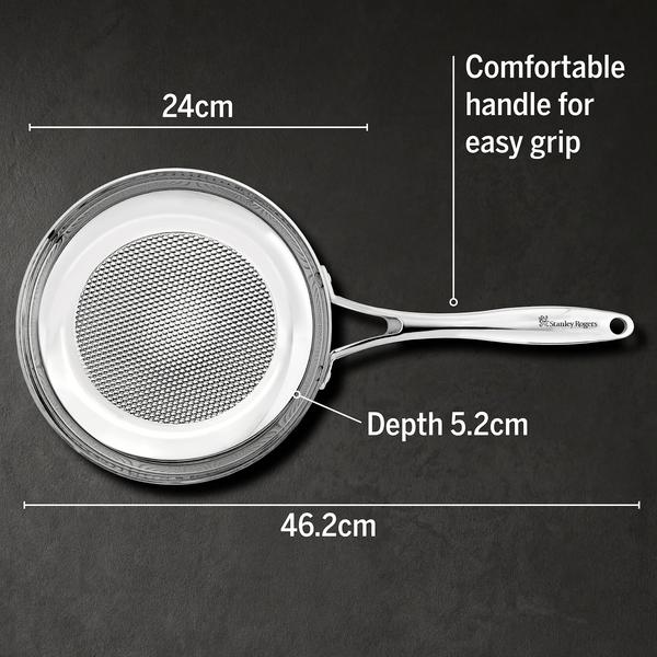 Helix Tri-Ply Stainless Steel Frypan 24cm