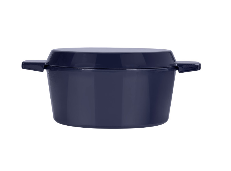 Cast Iron French Oven Mid Blue 24cm