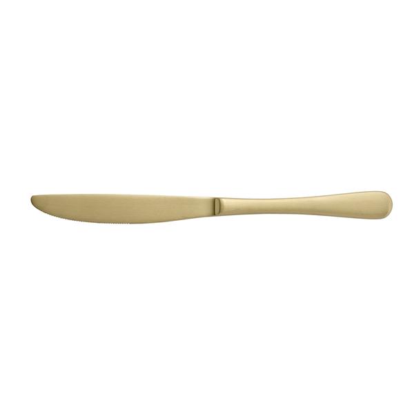 12 Pack Luxor Champagne Satin Table Knife Solid 228mm