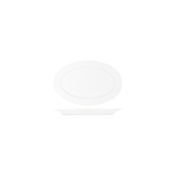 White Platter Oval Rim Shape -200x140x20mm