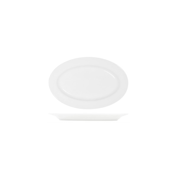 White Platter Oval Rim Shape -260x170x24mm
