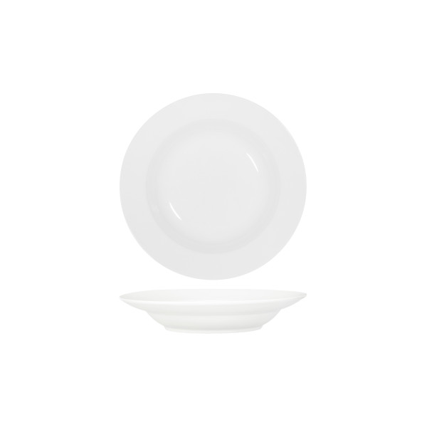 White Pasta Soup Bowl Deep 250x45mm Rim Shape