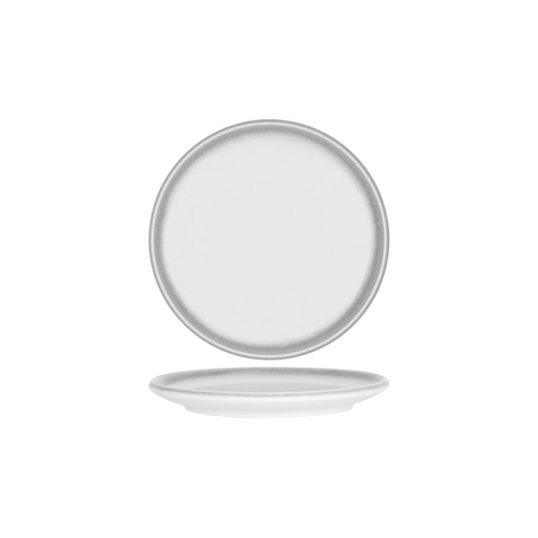 Frosted Steel Round Coupe Plate 245mm