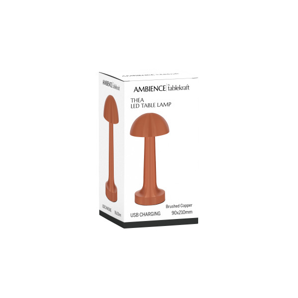 Ambience Thea Cordless LED Table Lamp Brushed Copper