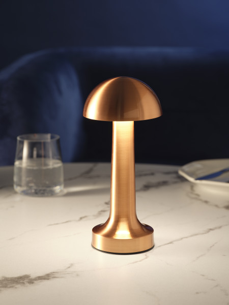 Ambience Thea Cordless LED Table Lamp Brushed Copper