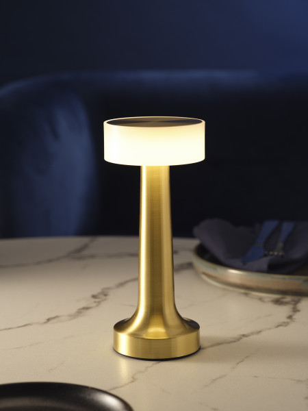 Ambience Aura Cordless LED Table Lamp Brushed Brass