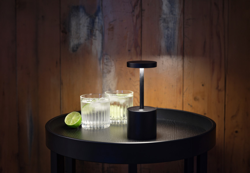 Ambience Charlotte Cordless LED Table Lamp Oxide Black