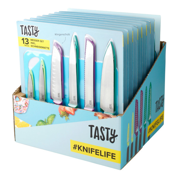 13 Piece Knife Set with Cutting Mat
