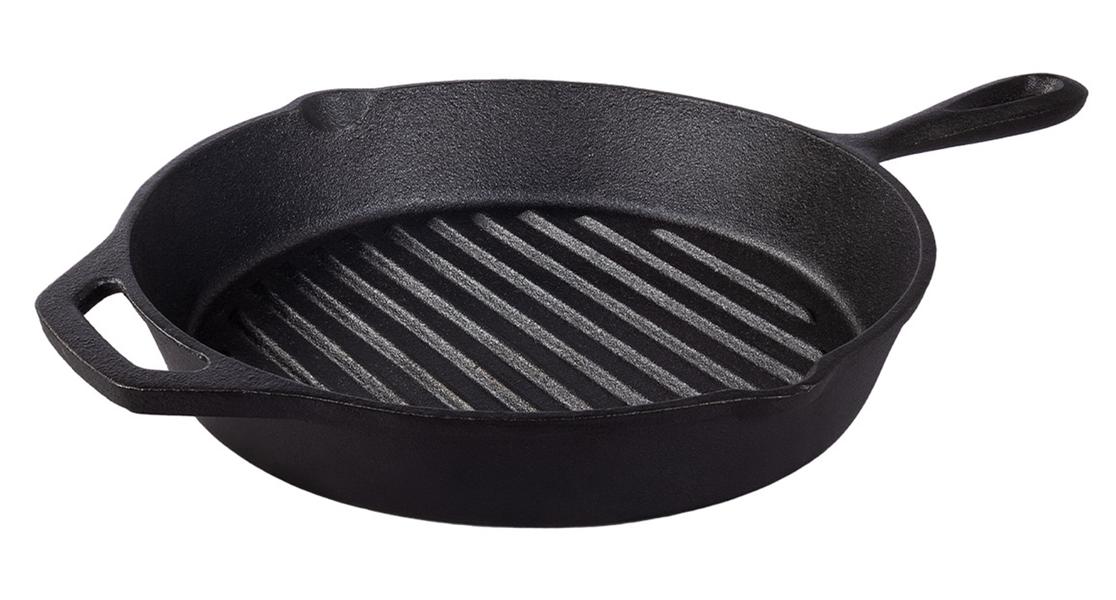 Pre-Seasoned Cast Iron Griddle Pan 26cm 1.65l