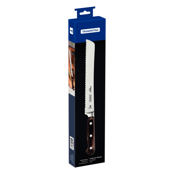 Century Wood Bread Knife 8", 20cm