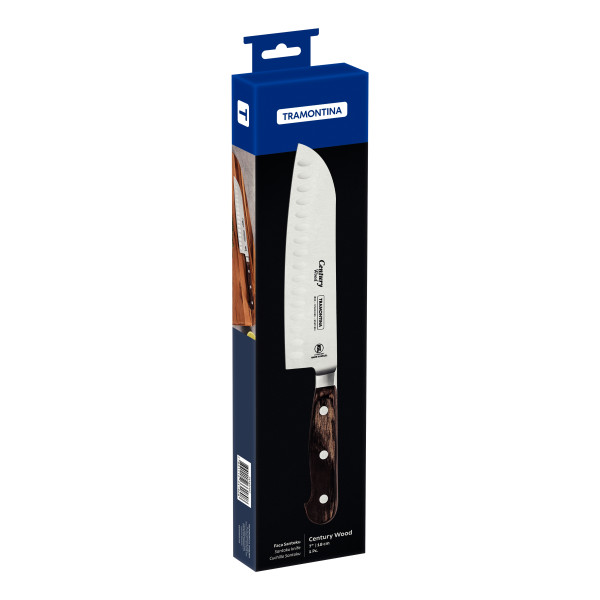 Century Wood Santoku Knife 7", 18cm
