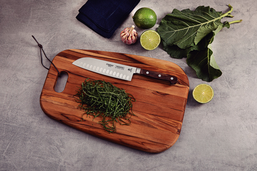 Century Wood Santoku Knife 7", 18cm