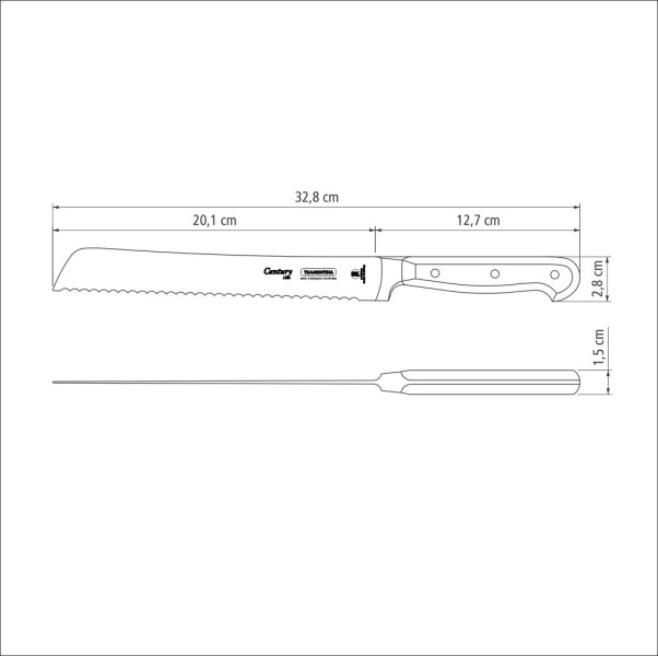 Century Forged Bread Knife  8", 20cm