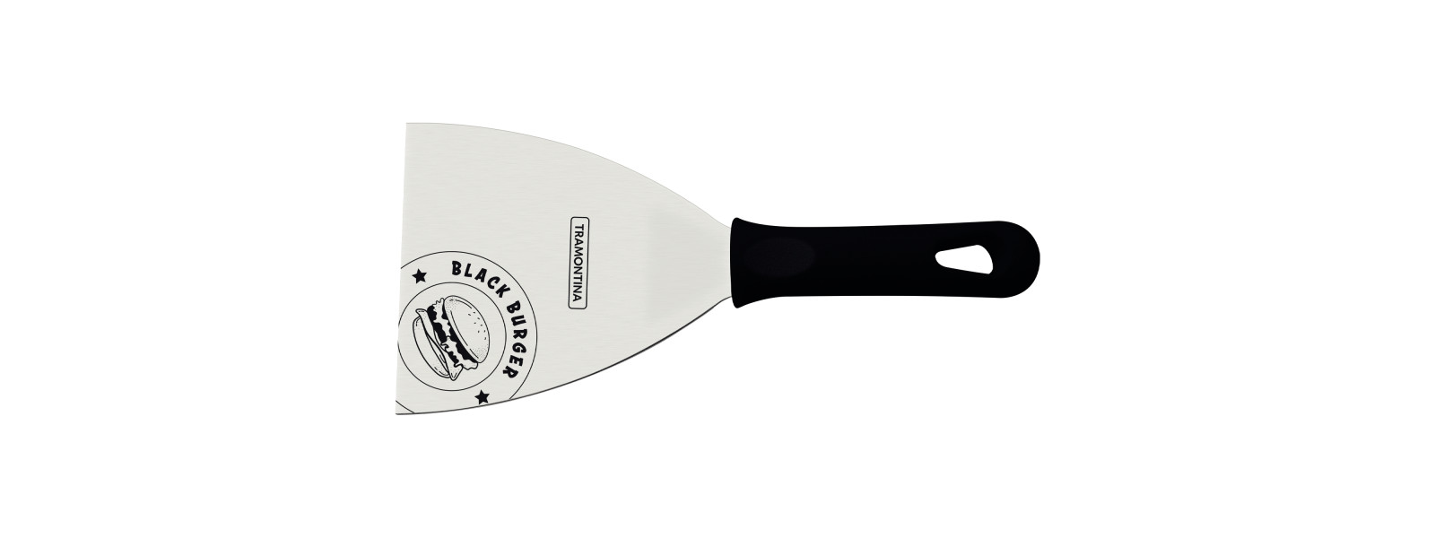 Churrasco Black Barbecue Burger Spatula 4", 11cm