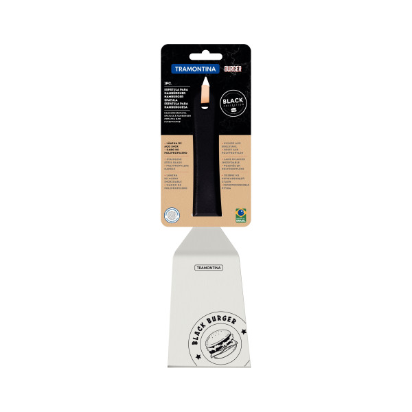 Churrasco Black Barbecue Burger Spatula  6", 15cm