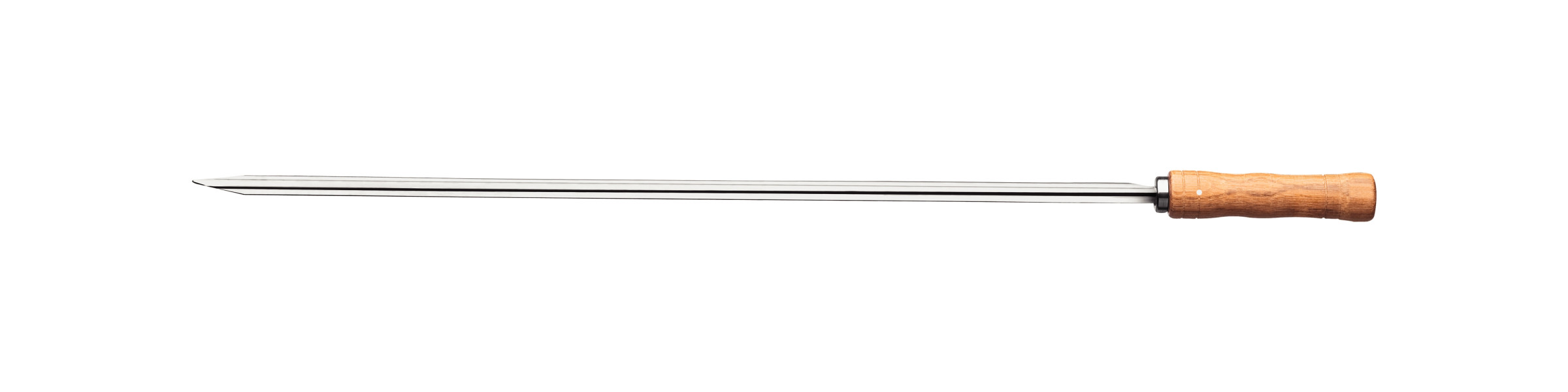 Heavy Duty Stainless Steel Skewer Wood Handle 75cm