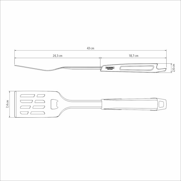 Churrasco Black Barbecue Spatula 43cm