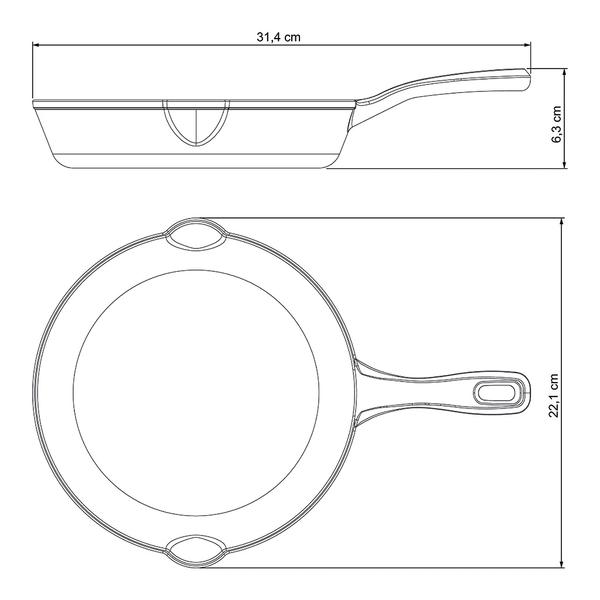 Cast Iron Skillet Pre-Seasoned 20cm