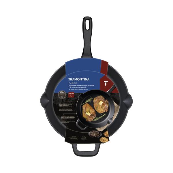 Cast Iron Skillet Pre-Seasoned 26cm