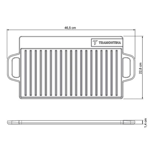 Square Cast Iron Grill with Double Handles