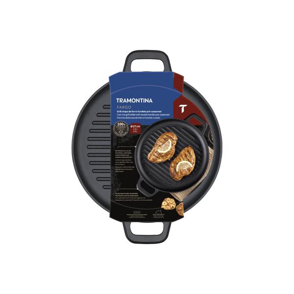 Round Cast Iron Grill with Double Handles