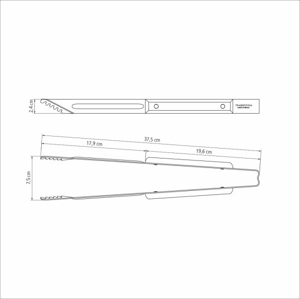 Polywood Churrasco Meat Tong  8", 20cm