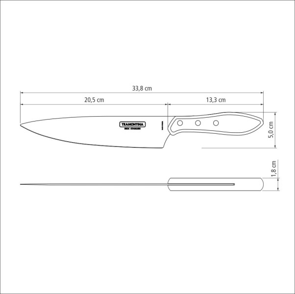 Polywood Churrasco Carving Knife  8", 21cm