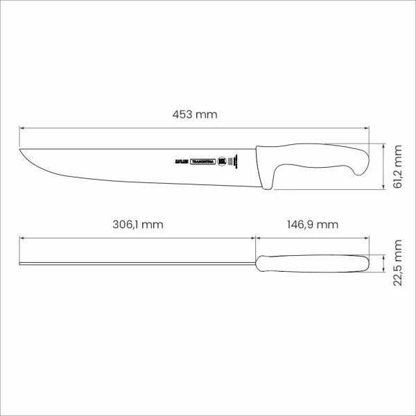Professional Master Black Meat Knife 12", 31cm