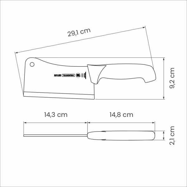 Professional Master Black Cleaver 6", 14cm