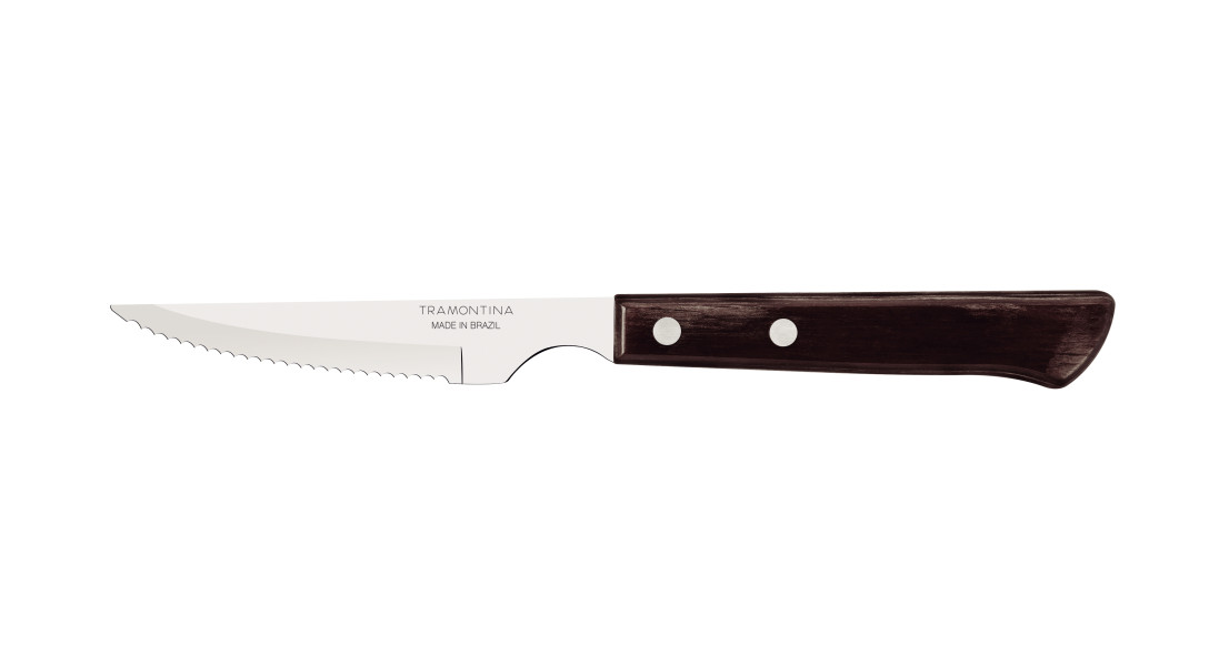 Churrasco Steak Knife Spanish 6 Piece Set 11cm Brown Handles