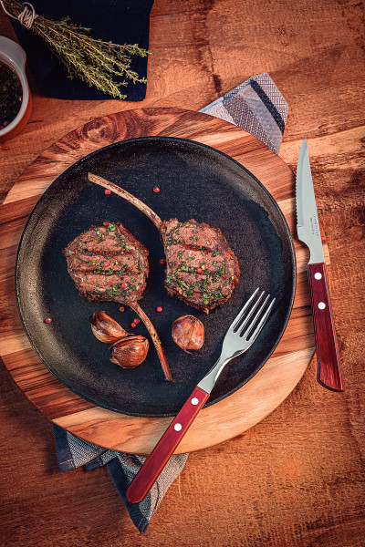 Churrasco Spanish Steak Cutlery 12 Piece Set - Red