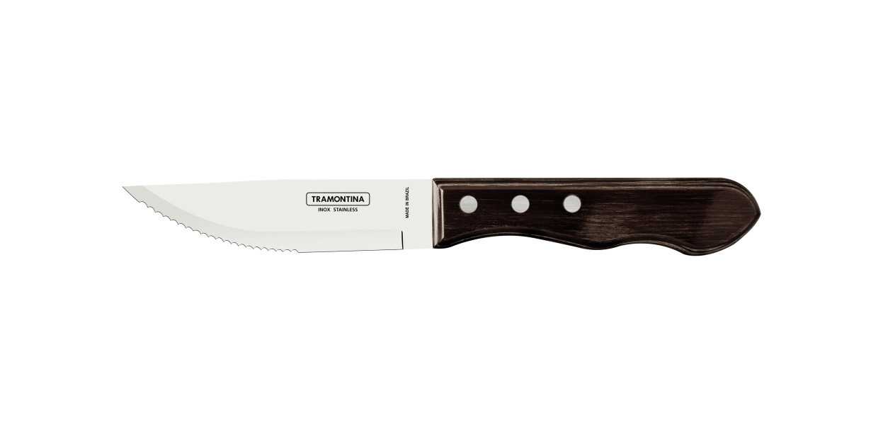 Jumbo Steak Knife with Polywood Handle 5", 12cm - Brown (CDU 48pcs)