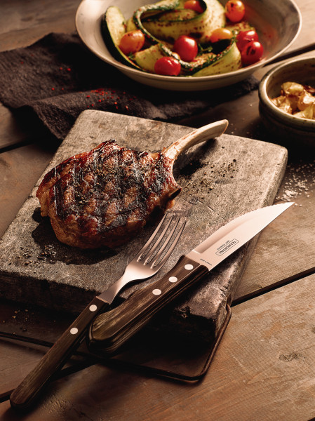 Jumbo Steak Knife with Polywood Handle 5", 12cm - Brown (CDU 48pcs)
