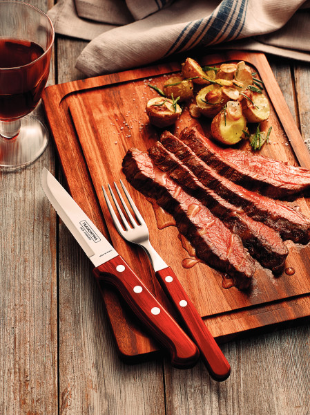 Churrasco Steak Knife Gaucho Polywood Red   5", 12cm