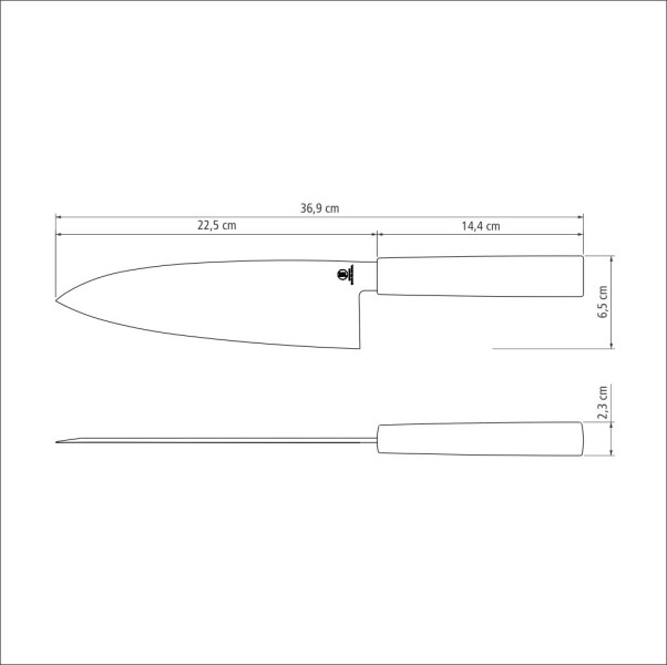 Sushi Deba Knife  8" 22.5cm
