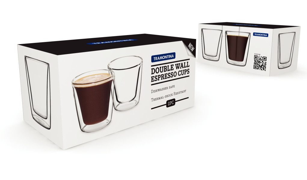 Double Wall Espresso Glass 85ml - Set 2
